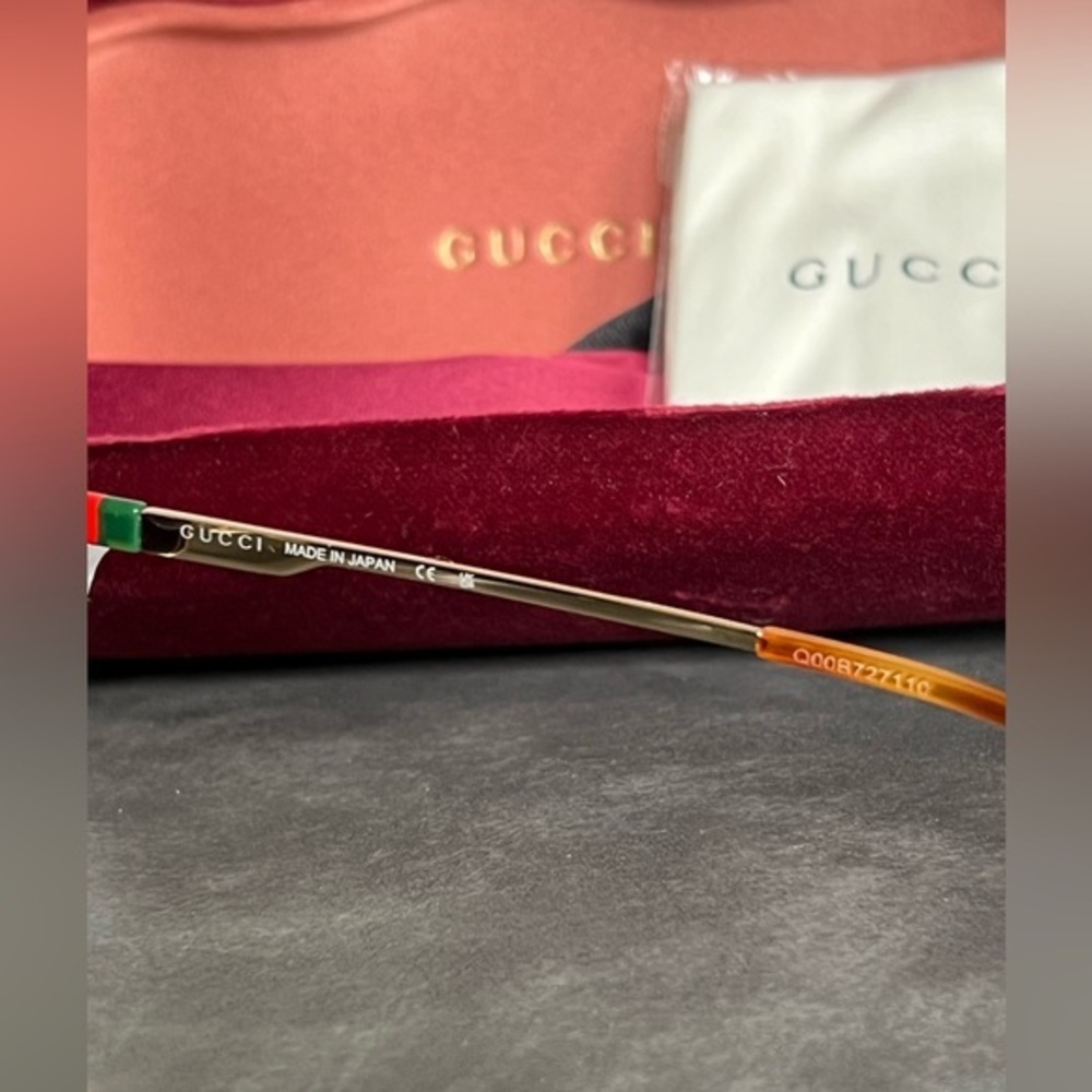 GUCCI AVIATOR SUNGLASSES GG1677S 002 | GOLD NWT - Picture 6 of 7
